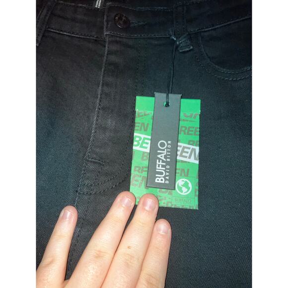 NWT Buffalo David Bitton Brooke semi highrise slim straight black jeans size 29 - Picture 2 of 7